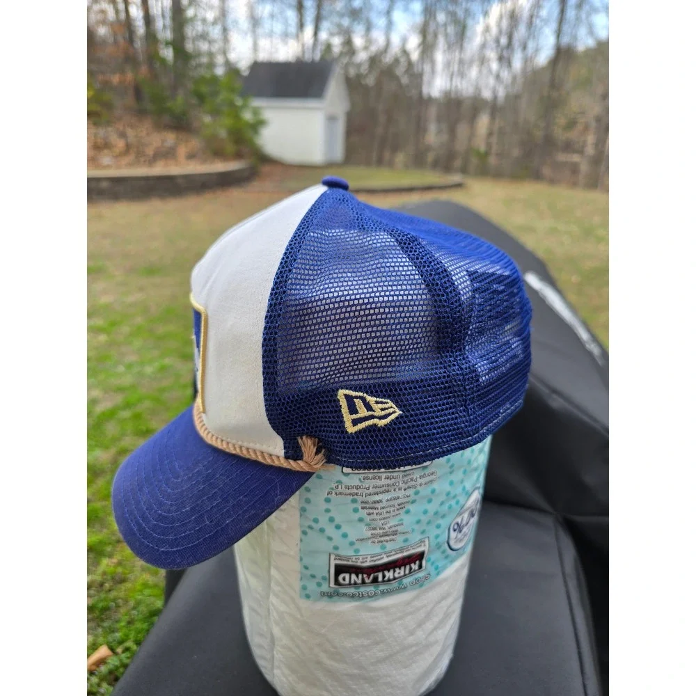 New Era Busch Beer 9FORTY Trucker Hat Blue White Snapback Rope Mesh Cap Men OSFM